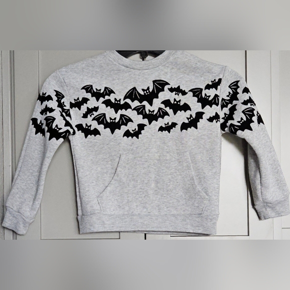 Wonder Nation Gray Long Sleeve Toddler Shirt Halloween Bat (4T) NWOT, Unisex - Picture 1 of 5